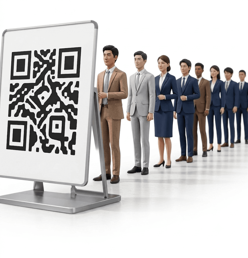 Walk-in bulk hiring with QR check-in