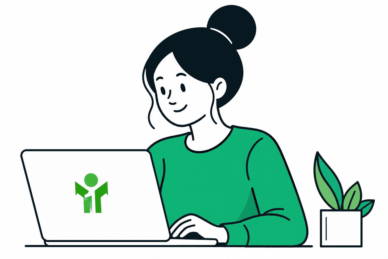 Recruiter working on a laptop with HireFirst.ai